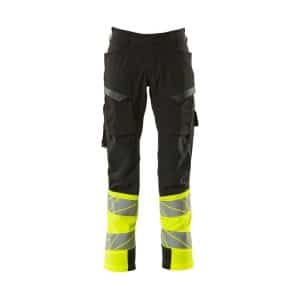 Mascot® Accelerate Safe arbejdsbukser ULTIMATE STRETCH 19379-510-01017 sort/hi-vis gul