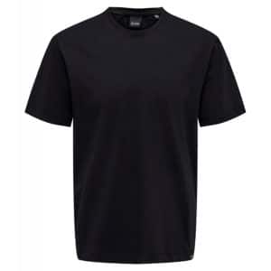 ONLY & SONS t-shirt i sort til herre | Regular fit |