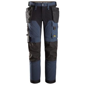 Snickers AW buks 4-stretch med hylsterlommer navy/sort 6275