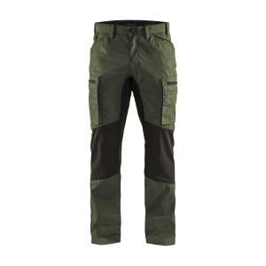 BLĂ
KLĂDER 1459 Service Buks med stretch - Army GrĂžn/Sort Herre - Army GrĂžn/Sort / D124 - Servicebukser - BeklĂŠdning Stretch Jeans - Bukser