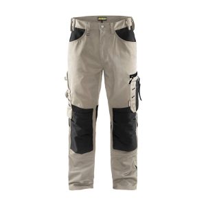 BLÅKLÄDER 1556 Håndværker Buks - Sand/Sort herre - Sand/Sort / C54 - Bukser - Baglomme - BLÅKLÄDER