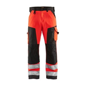 BLÅKLÄDER 1566 High Vis Buks - High Vis Rød/Sort herre - High Vis Rød/Sort / D128 - Bukser - Baglomme - Bukser