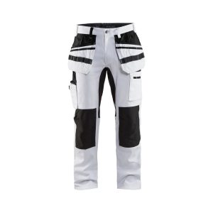 BLÅKLÄDER 1910 Buks med stretch Herre - Hvid/Sort / C64 - Bukser - blyantlomme - Bukser