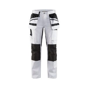 BLÅKLÄDER 7910 buks med stretch Dame - Hvid/Sort / C34 - Bukser - beklædning - Bukser
