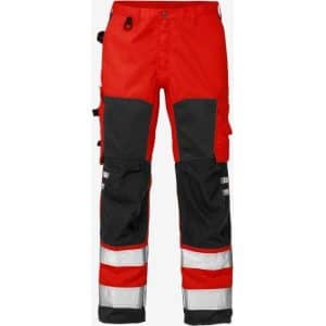 Kansas Hi Vis bukser kl.2 2026 - HV. rød/sort / C152 - Bukser - DISCOUNT - EN ISO 20471