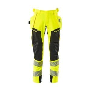 MascotAccelerate Safe håndværkerbukser hængelommer 19031-711-1709 Hi-Vis gul/sort - hi-vis gul/sort / 76C58 - Bukser - Baglomme - Bukser