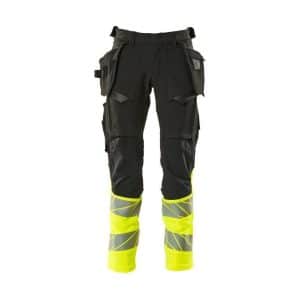 MascotAccelerate Safe håndværkerbukser hængelommer Full Stretch 19131-711-0917 sort/hi-vis gul - sort/hi-vis gul / 82C60 - Bukser - Baglomme - Bukser