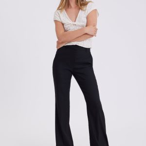 OliviaFV Long hørbukser - sort