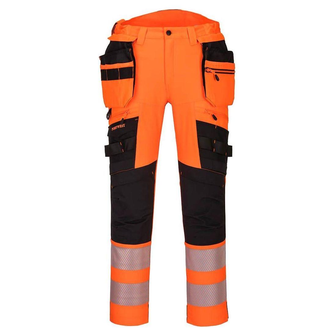 Portwest DX4 hi-vis bukser med aftagelige hængelommer DX442 - Orange/Sort / 34 - Bukser - Portwest - Underdele