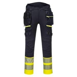 Portwest DX4 hi-vis klasse 1 bukser med hængelommer DX445 - Gul/Sort / 42 - Bukser - Portwest - Underdele