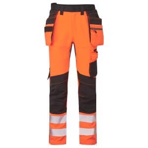 Portwest DX454 - DX4 hi-vis Craft bukser med aftagelige hængelommer - Orange/Sort / 42 - Bukser - EN ISO 20471 -