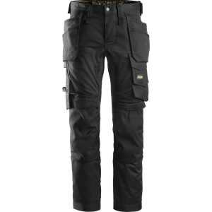 Snickers AW Bukser stretch med hylsterlommer sort 6241 - sort / 148 - Bukser - Arbejdsbukser - Cordura