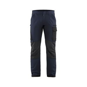 BLÅKLÄDER 1422 Service Buks 4-vejs stretch - Mørk Marineblå/Sort Herre - Mørk Marineblå/Sort / C156 - Servicebukser - BLÅKLÄDER - Cordura